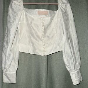 KEEPSAKE the Label Cream Button-Up Blouse